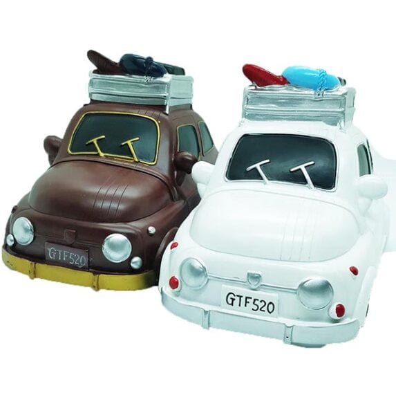 Vintage Mini Resin Car Coin Bank