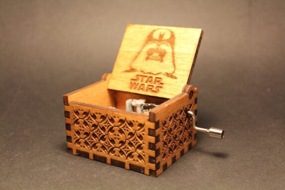 Star Wars Engraved wooden music box