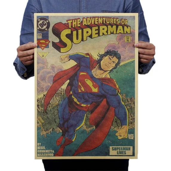 Superman kraft paper poster