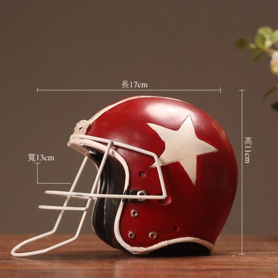 American Football Helmet Model Resin Office Desk Decoration