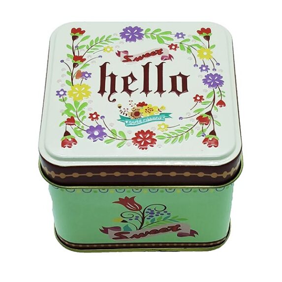 Cubic Tin Box Hello