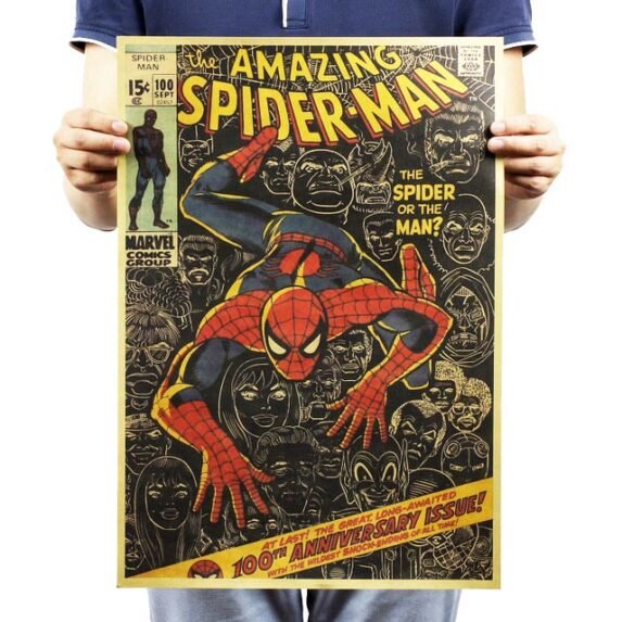 Spider Man kraft paper poster
