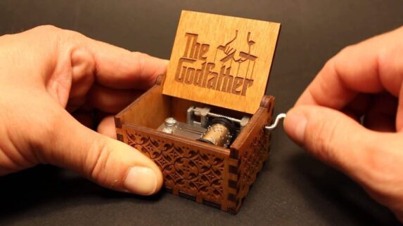 The GodFather Engraved wooden music box