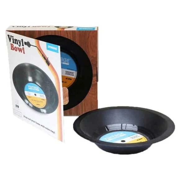 Spinning Hat Cool Retro Vinyl Record Shaped Bowl For Nuts And Dry Food