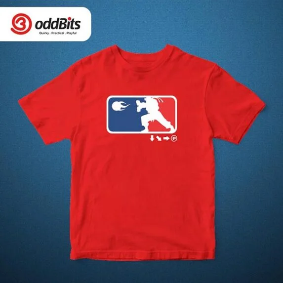 Street Fighter Haduken Graphic Tshirt Red