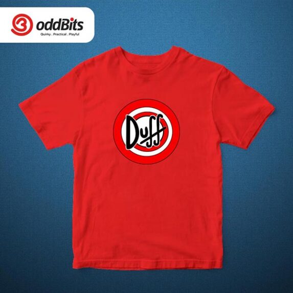 The Simpsons Duff Graphic Tshirt red