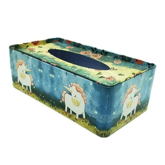 Field Unicorn Tin Tissue Box