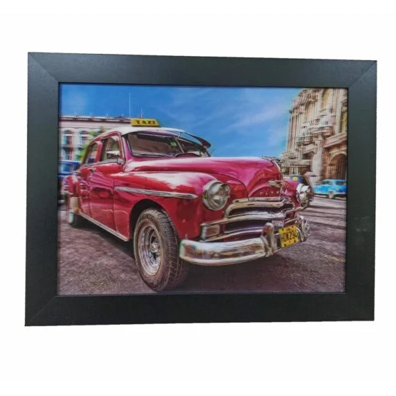 Lenticular 3D Framed Wall Art Plymouth Taxi