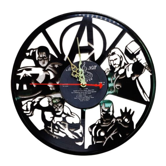Marvel Avengers Vinyl Record Clock