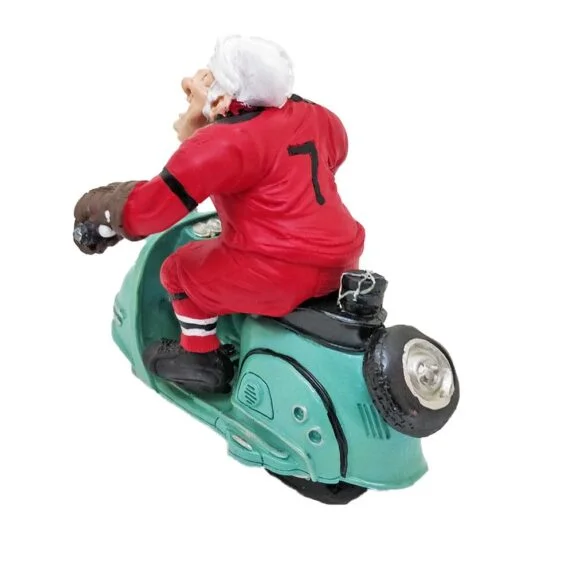 Cartoonish Hockey Player On Vespa Figure