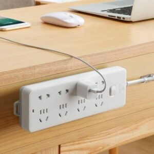 Electric Row Plug Holder Wall-Mounted Seamless Plug Row Line Board Wall Sticker