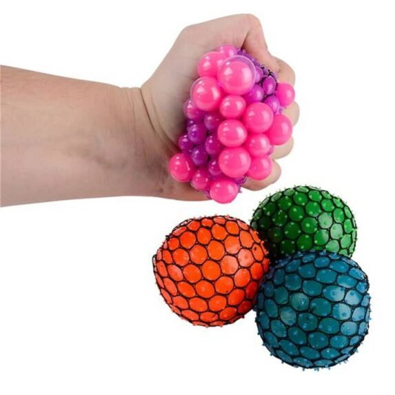 Fidget Mesh Squishy Ball - Set Of 12 - Squeeze Balls