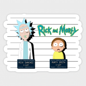 Rick And Morty Face Vinyl Sticker - OddBits