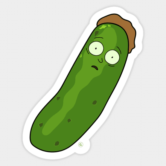 Rick And Morty Pickle Rick Vinyl Sticker