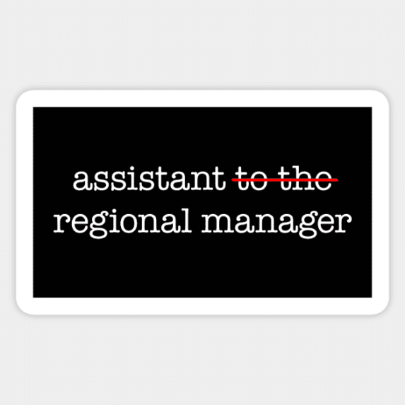 The Office Assistant Regional Manager Vinyl Sticker