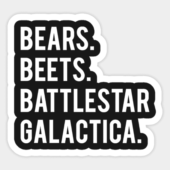 The Office Battlestar Galactica Vinyl Sticker