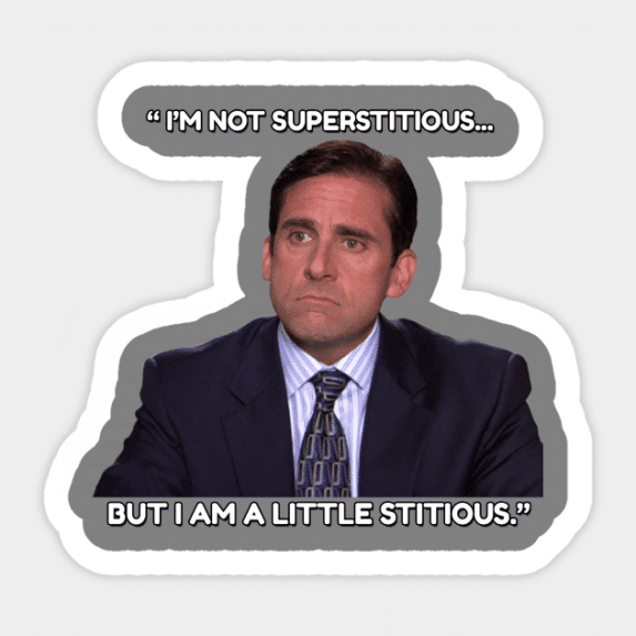 The Office superstitious Vinyl Sticker