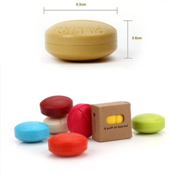 4 compartment Travel Pill Box Medicine Storage Dispenser Random color