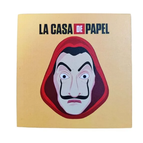 La Casa De Papel Wooden Coaster