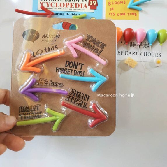 Lohas Novelty Arrow Fridge Magnets Memo Note Holder Pack Of 6