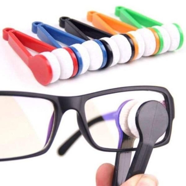 Mini Sun Glasses Eyeglass Microfiber Spectacles Cleaner Soft Brush Cleaning Chips Mini Microfiber Random Color