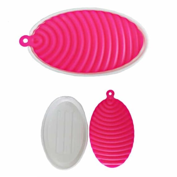 Handy Travel Soap Cup, Necessary To Wash Towels Washboard Mini Wash - Pink