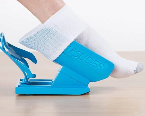 Sock Slider - The Easy on, Easy off Sock Aid Kit & Shoe Horn Pain Free No Bending, Stretching or Straining System that Packs up for Convenient Travel, As Seen on TV