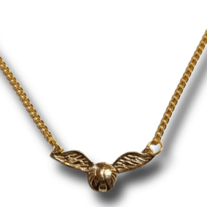 Beautiful Golden Snitch Pendant with golden necklace