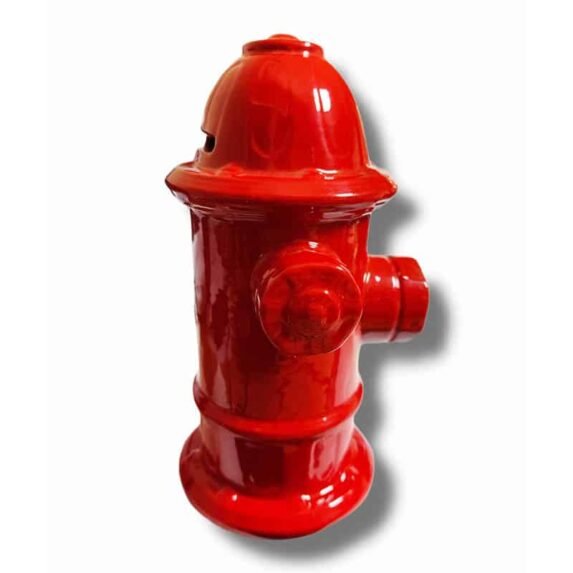 Ceramic Fire Hydrant coin bank - Red