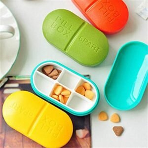 6 compartment Travel Pill Box Organizer