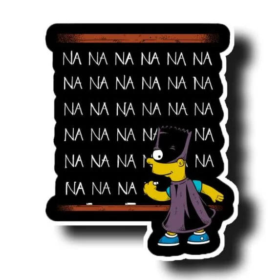 Bat Bart Vinyl Stickers