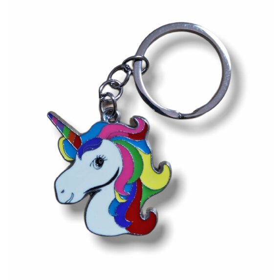 Cute Unicorn A Metal Keychain