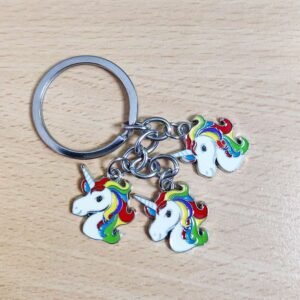 Cute Unicorn E Metal Keychain