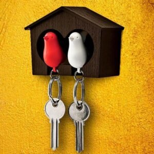Duo Sparrow Key Rings & Holder