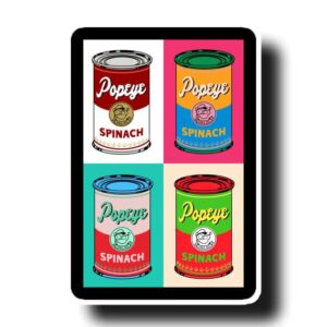 Popeye Spinach Vinyl Sticker
