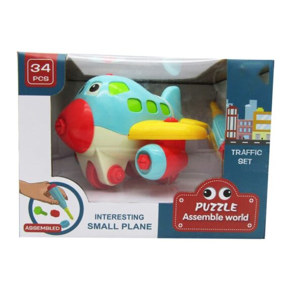 Puzzle Assemble World – Interesting Small PLane 34 Pcs