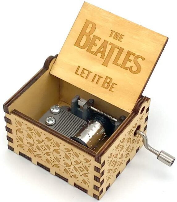 The Beatles - Let It Be Engraved wooden music box