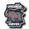 Unicorn With Curves Vinyl Sticker