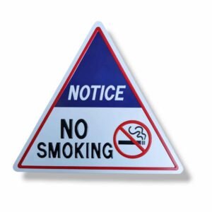 Embossed Metal Tri Poster No Smoking