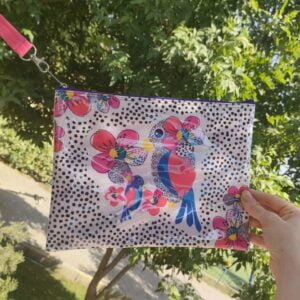 Parrot Small Pouch Zipper Bag With Pockets By Shakasta