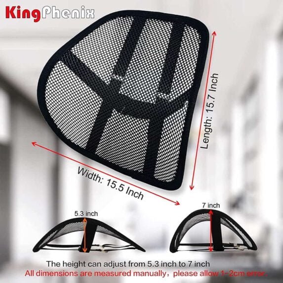 Lumbar Support with Breathable Mesh, Suit for Car, Office Chair