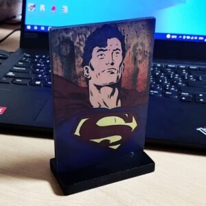 Superman Desk Mini Frame Poster