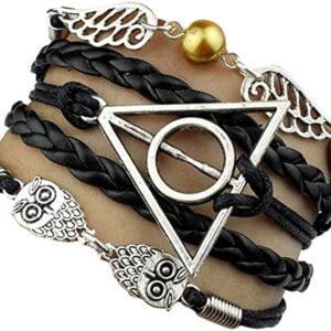 Harry Potter Deathly Hallows Snitch Ball Unisex Leather Bracelet