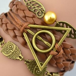 Harry Potter Deathly Hallows Snitch Ball Unisex Leather Bracelet