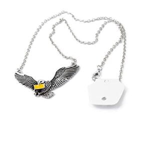 Harry Potter Hedwig Post Owl Messenger with Letter of Admission Silver Pendant