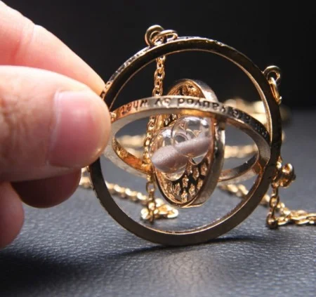 Harry Potter Hermione Time Turner Necklace Hourglass Pendant