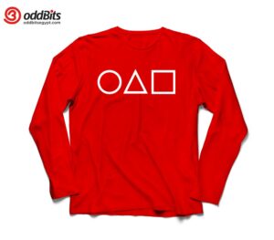 Squid Game Symbols T-shirt Long sleeves