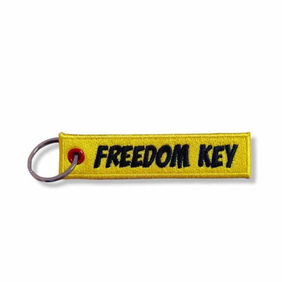 Freedom Key embroidery cloth keychain