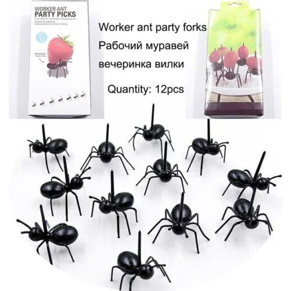 Fruit fork in the form of ants 12 pieces (1)