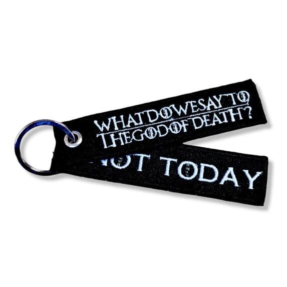 Game Of Thrones Not Today Embroidery Cloth Keychain
